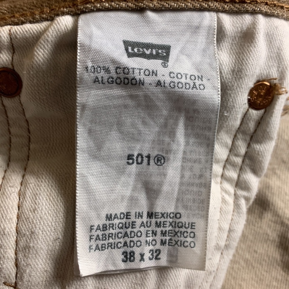 Men’s Levi’s Size 38 X 32 501XX Five Button Fly 100% Cotton Denim Jeans - Picture 6 of 7